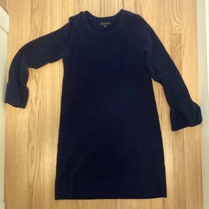 Wool Banana Republic navy blue dress-not itchy with bell sleeves.